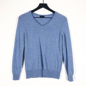 Women's Blue V-Neck Sweater